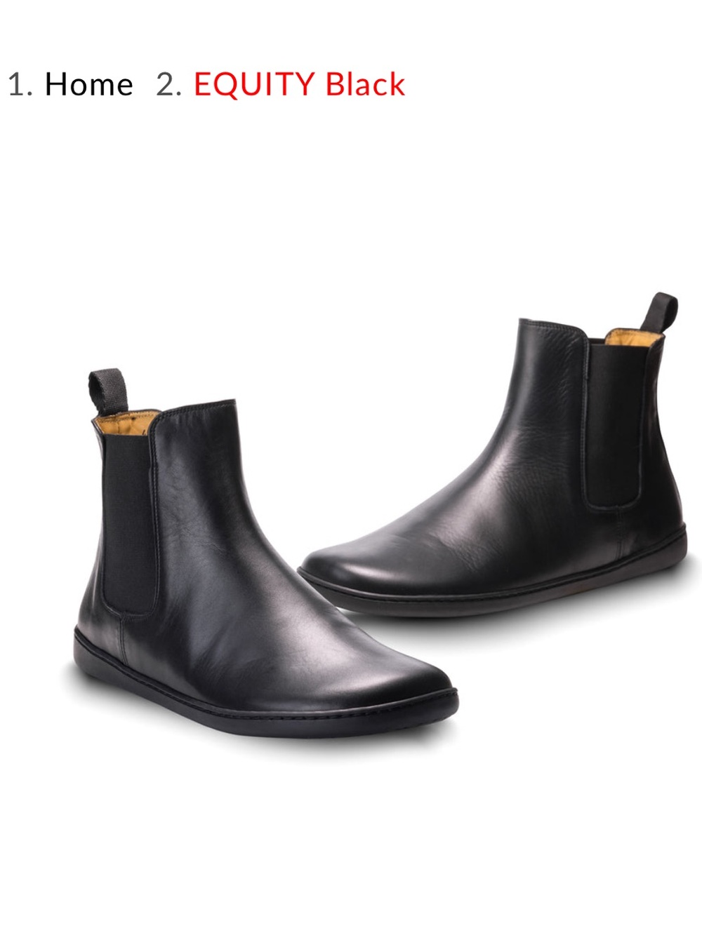 ZAQQ Equity EU 43 US 10 Black Leather Barefoot Chelsea Boot Orig $385 Exc Cond